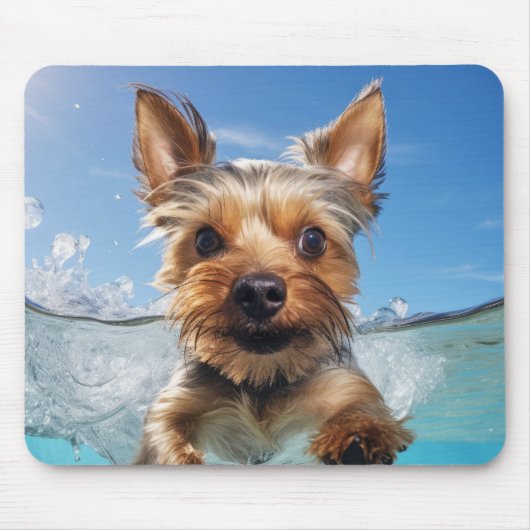 Yorkshire Terrier Pet Dog Animal Fun Muismat (Voorkant)