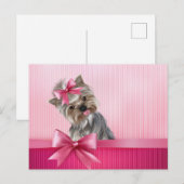 Yorkshire Terrier Pink Princess Yorkie Puppy Dog Briefkaart (Voorkant / Achterkant)