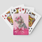 Yorkshire Terrier Pink Princess Yorkie Puppy Dog Speelkaarten (Achterkant)