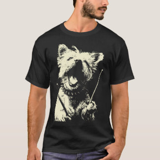 Yorkshire Terrier Playing Drums Musician Dog T-shirt