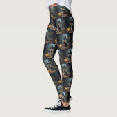 Yorkshire Terrier pompoenen Halloween eng Leggings (Links)