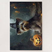 Yorkshire Terrier pompoenen Halloween eng Legpuzzel (Verticaal)