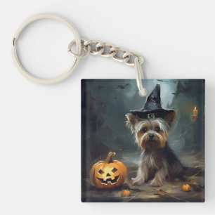 Yorkshire Terrier pompoenen Halloween eng Sleutelhanger