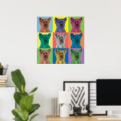 Yorkshire Terrier Pop-Art Ornament Poster (Thuiskantoor)