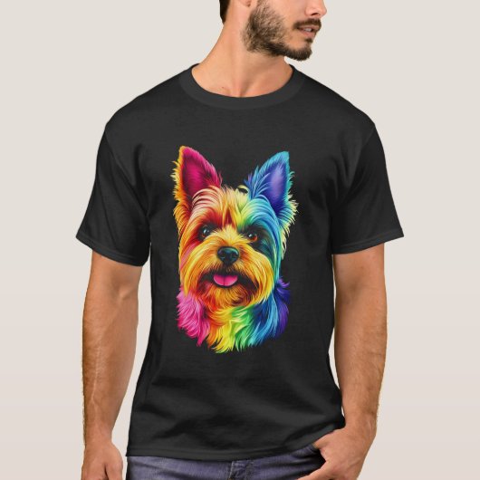 Yorkshire Terrier Pop Art T-shirt (Voorkant)