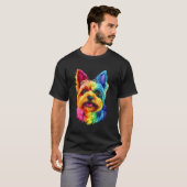 Yorkshire Terrier Pop Art T-shirt (Voorkant volledig)
