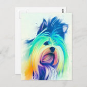 Yorkshire Terrier Portrait 001 Briefkaart (Voorkant / Achterkant)