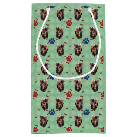 Yorkshire Terrier Portrait Klein Cadeauzakje (Achterkant)