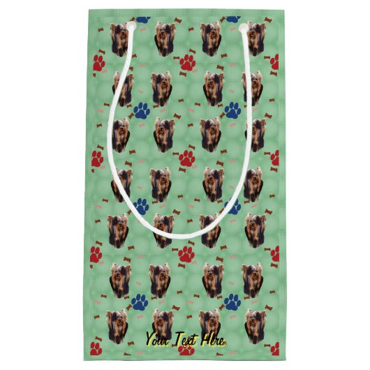 Yorkshire Terrier Portrait Klein Cadeauzakje (Voorkant)