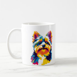 Yorkshire Terrier Portret Illustratie Schilderij Koffiemok