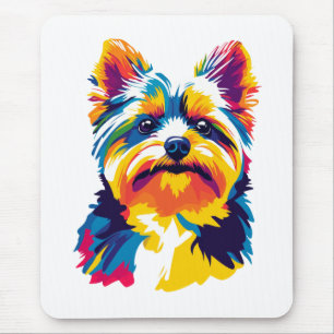 Yorkshire Terrier Portret Illustratie Schilderij Muismat