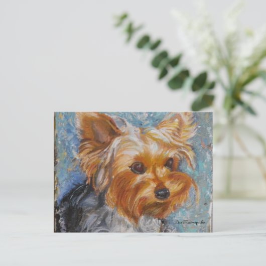 Yorkshire Terrier Post Card Briefkaart (Staand voorkant)