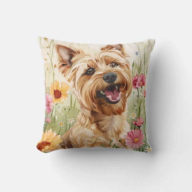 Yorkshire Terrier Poster - Schattigee Dog Wall Art Kussen (Voorkant)