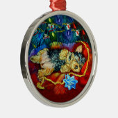 Yorkshire Terrier Premium Round Ornament (Rechts)