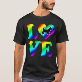Yorkshire Terrier Pride Rainbow Love T-shirt (Voorkant)