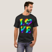 Yorkshire Terrier Pride Rainbow Love T-shirt (Voorkant volledig)