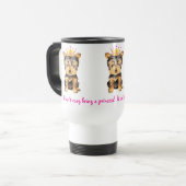Yorkshire Terrier Princess Dog Coffe Travel Mug Reisbeker (Voorkant links)