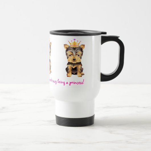Yorkshire Terrier Princess Dog Coffe Travel Mug Reisbeker (Rechts)