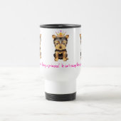 Yorkshire Terrier Princess Dog Coffe Travel Mug Reisbeker (Center)