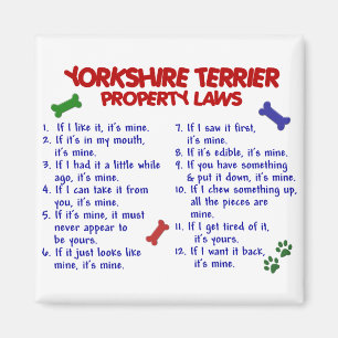 YORKSHIRE TERRIER Property Laws 2 Yorkie Magneet