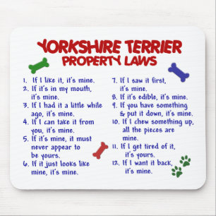 YORKSHIRE TERRIER Property Laws 2 Yorkie Muismat