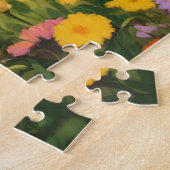 Yorkshire Terrier Pup in Bloemenveld Legpuzzel (Zijkant)