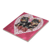 Yorkshire Terrier Puppies Valentijns Tegeltje (Zijkant)