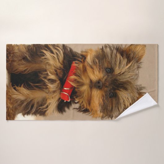 Yorkshire Terrier Puppy Badhanddoek (Badhanddoek)