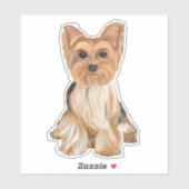 Yorkshire Terrier Puppy Cartoon Dog Sticker (Vel)