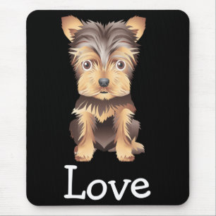 Yorkshire Terrier Puppy Dog Black Muismat