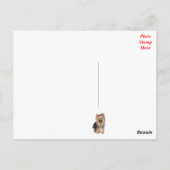 Yorkshire Terrier Puppy Dog Blank Briefkaart (Achterkant)