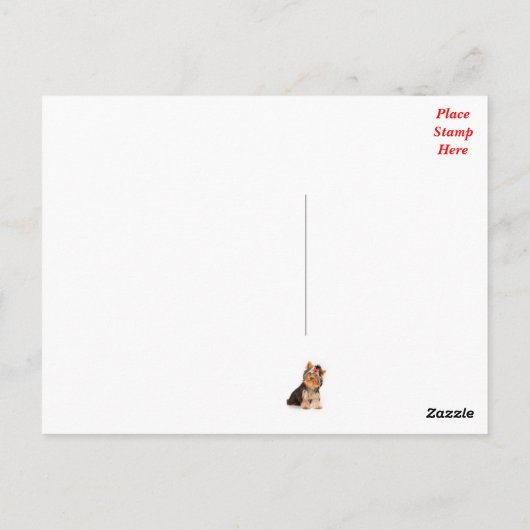 Yorkshire Terrier Puppy Dog Blank Postcard Briefkaart (Achterkant)