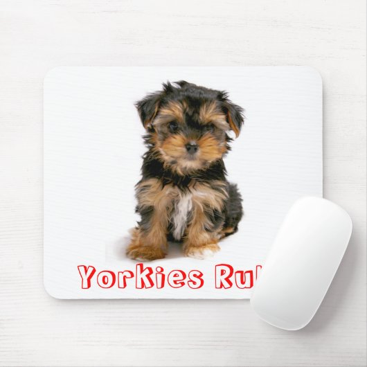 Yorkshire Terrier Puppy Dog Mousepad Muismat (Met muis)