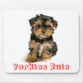 Yorkshire Terrier Puppy Dog Mousepad Muismat (Voorkant)
