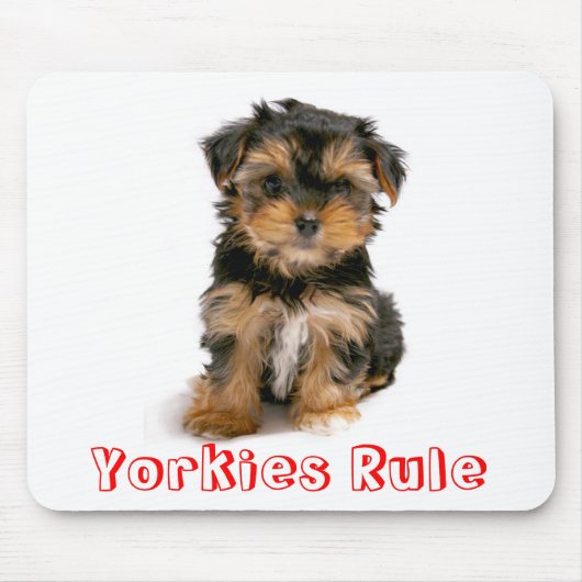 Yorkshire Terrier Puppy Dog Mousepad Muismat (Voorkant)
