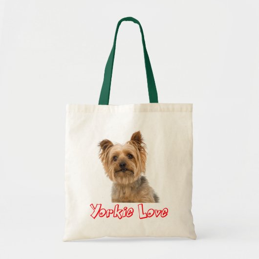 Yorkshire Terrier Puppy Dog Red Yorkie Love Tote Bag (Voorkant)