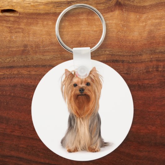 Yorkshire Terrier Puppy Dog Sleutelhanger (Voorkant)