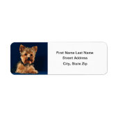 Yorkshire Terrier Puppy Etiket (Voorkant)
