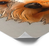 Yorkshire Terrier Puppy Head Portrait Poster (Hoek)
