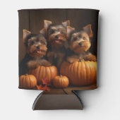 Yorkshire Terrier Puppy Herfst Delight Pompoen Blikjeskoeler (Voorkant)