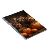 Yorkshire Terrier Puppy Herfst Delight Pompoen Notitieboek (Rechterzijde)