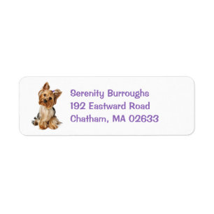 Yorkshire Terrier Puppy Hond Cute Yorkie Etiket