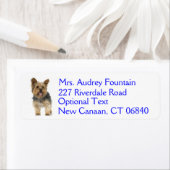 Yorkshire Terrier Puppy Hond Retouradres Label (Insitu)