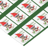 Yorkshire Terrier Puppy Kerstmis Korte Tafelloper (Hoek)