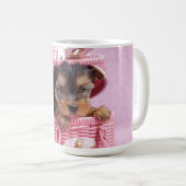 Yorkshire terrier puppy koffiemok (Voorkant rechts)