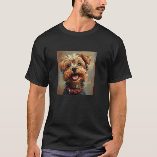 Yorkshire Terrier Puppy Lachend Grafisch T-shirt (Voorkant)