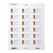 Yorkshire Terrier Puppy Naam Adres Mailing Label (Full Sheet)