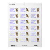 Yorkshire Terrier Puppy Naam Adres Mailing Label (Full Sheet)