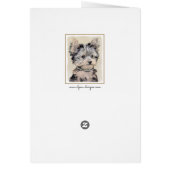 Yorkshire Terrier Puppy Painting Original Dog Art (Achterkant)