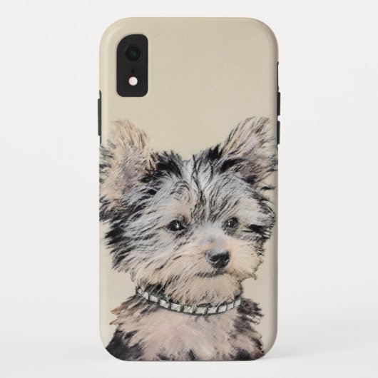 Yorkshire Terrier Puppy Painting Original Dog Art Case-Mate iPhone Case (Achterkant)